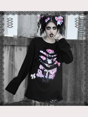 Rose Girl Gothic Sweater by Blood Supply (BSY9)